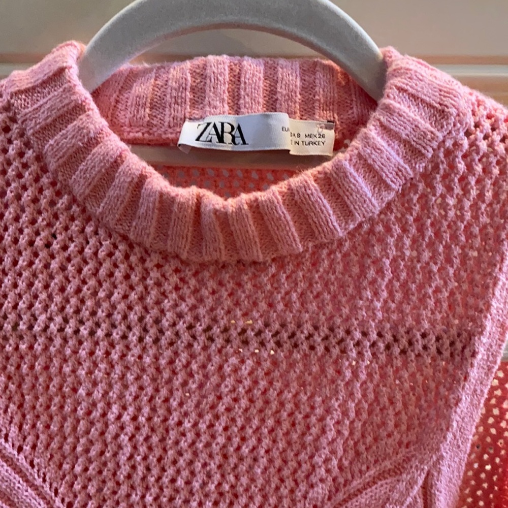 Zara pink knit sweater